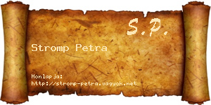 Stromp Petra névjegykártya
